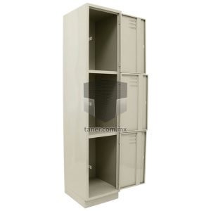 Venta-de-Estantes-Metalicos-TANER-Organizadora-de-Espacios-CDMX-y-Queretaro-Locker-Metalico-3-Puertas