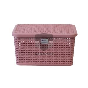 Caja Rattan Con Tapa - TANER Organizadora de Espacios CDMX y Queretaro