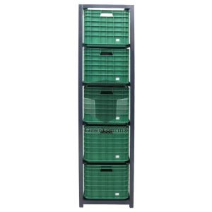 Estructura Cajonera Con 5 Contenedor Grande Cerrado Repro