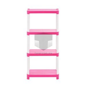 Estante Plástico Chico Rosa 4 Niveles