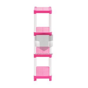 Estante Plástico Chico Rosa 4 Niveles