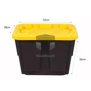 Venta de Anaqueles TANER Organizadora de Espacios CDMX y Queretaro-Contenedor Plástico Guarda Todo Chico Amarillo