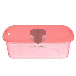 Venta de Anaqueles TANER Organizadora de Espacios CDMX y Queretaro-Contenedor Zapatera de Plástico Salmón